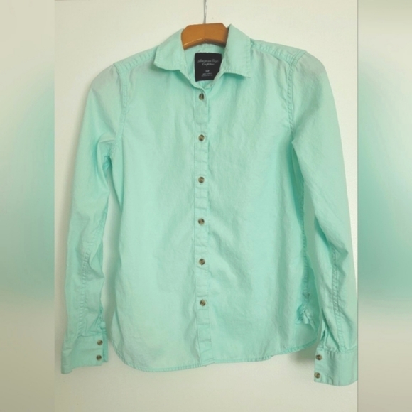 American Eagle Button Up Collared Shirt - Picture 1 of 3